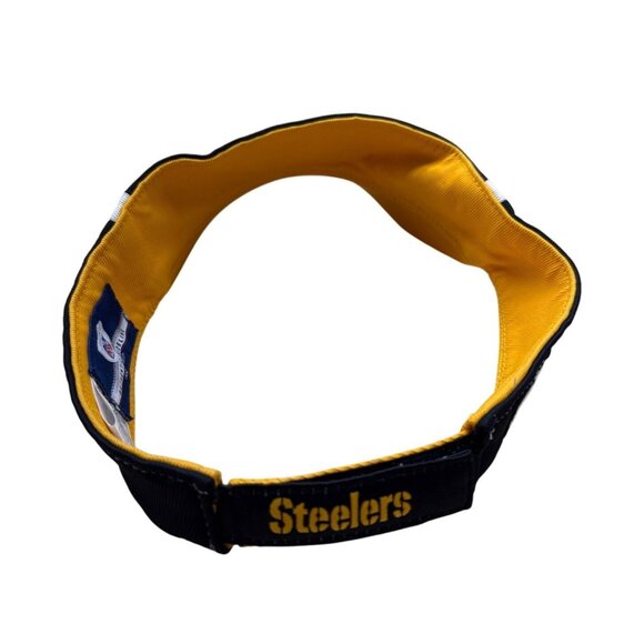 Pittsburgh Steelers NFL Reebok Authentic Sideline Visor Black/White/Yellow - Picture 3 of 10